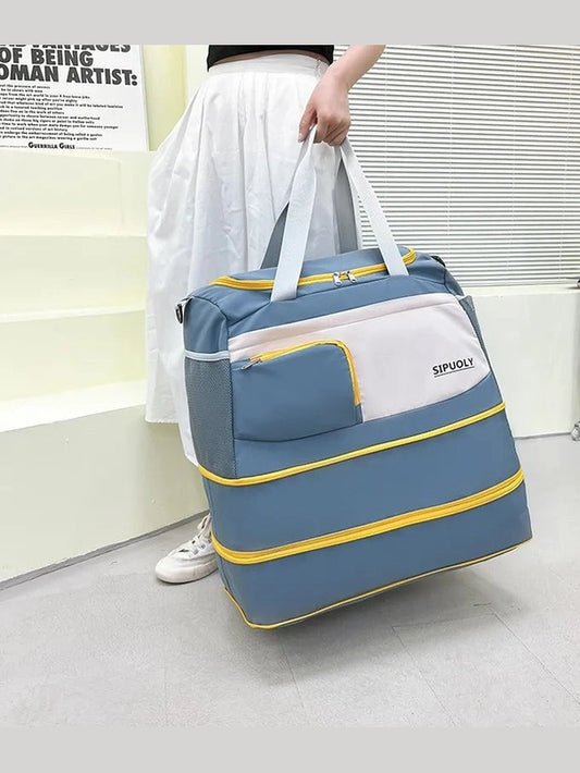 Color Block Oxford Cloth Travel Bag nicholesgifts