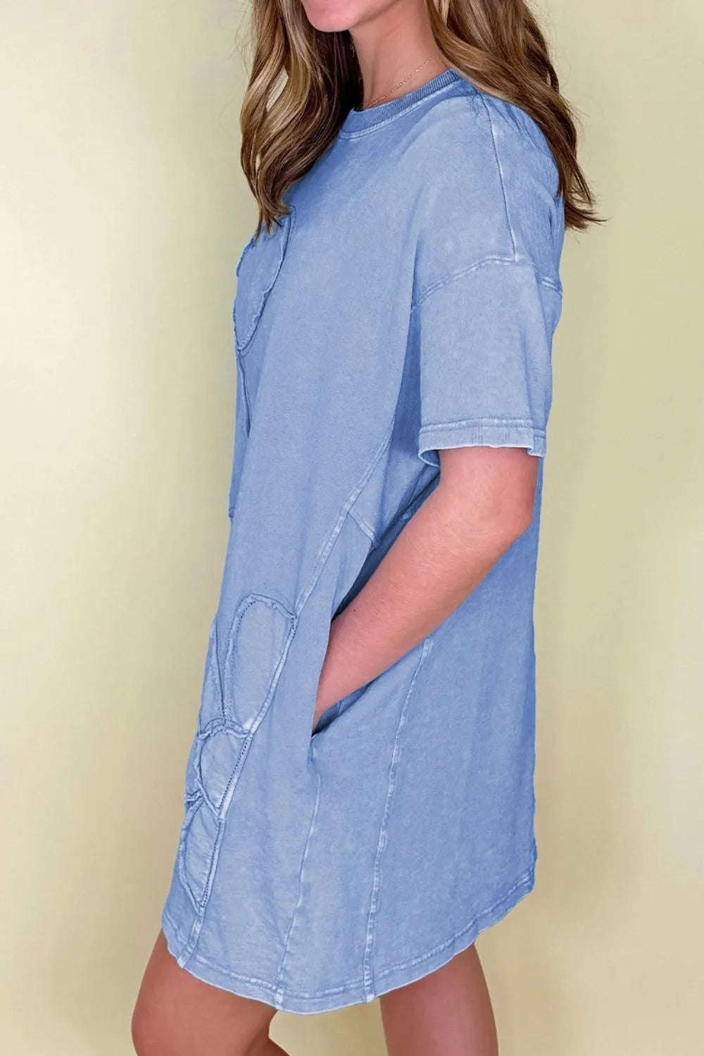 Floral Round Neck Short Sleeve T-Shirt Dress Trendsi