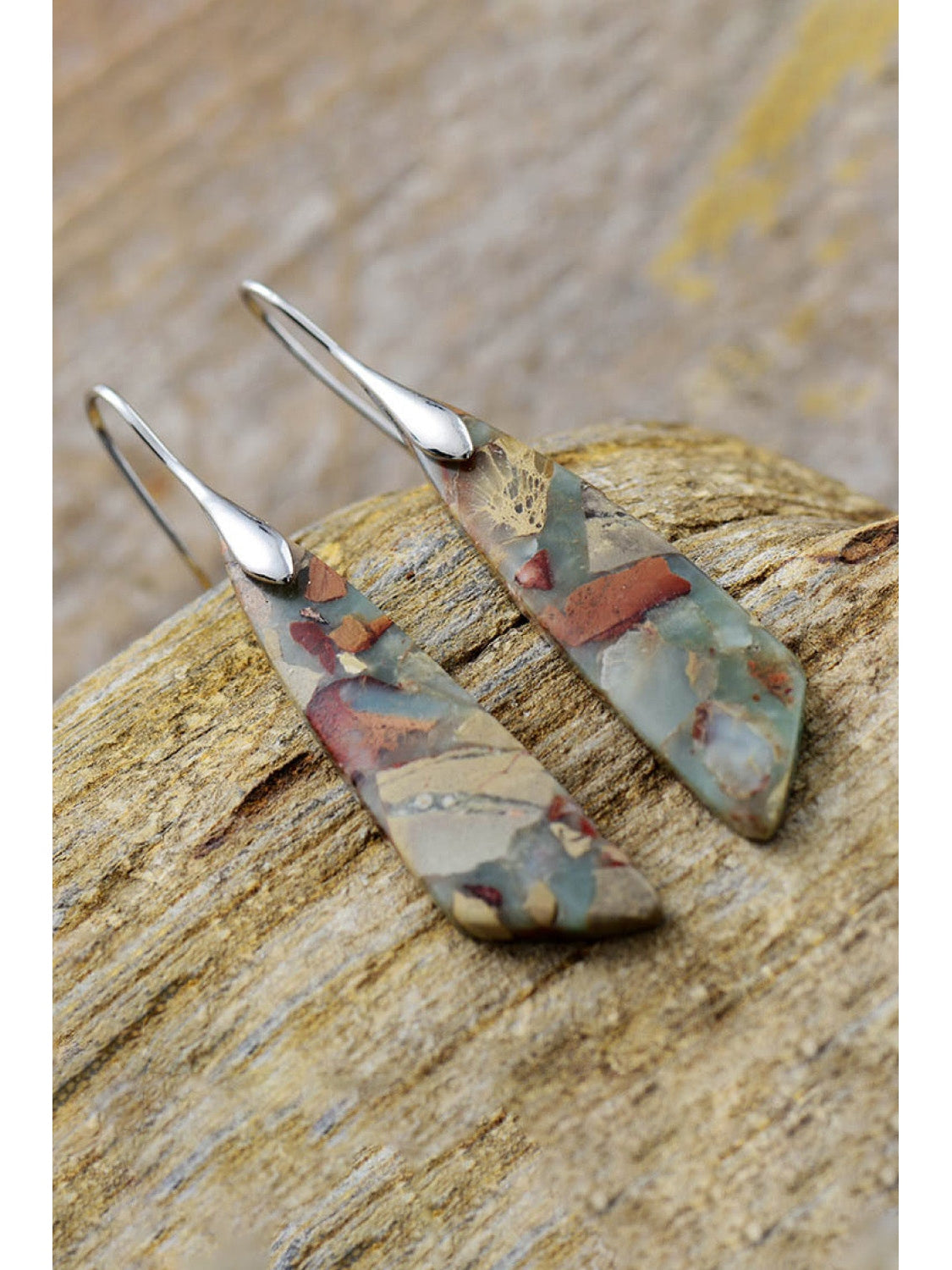 Handmade Natural Stone Dangle Earrings NicholesGifts
