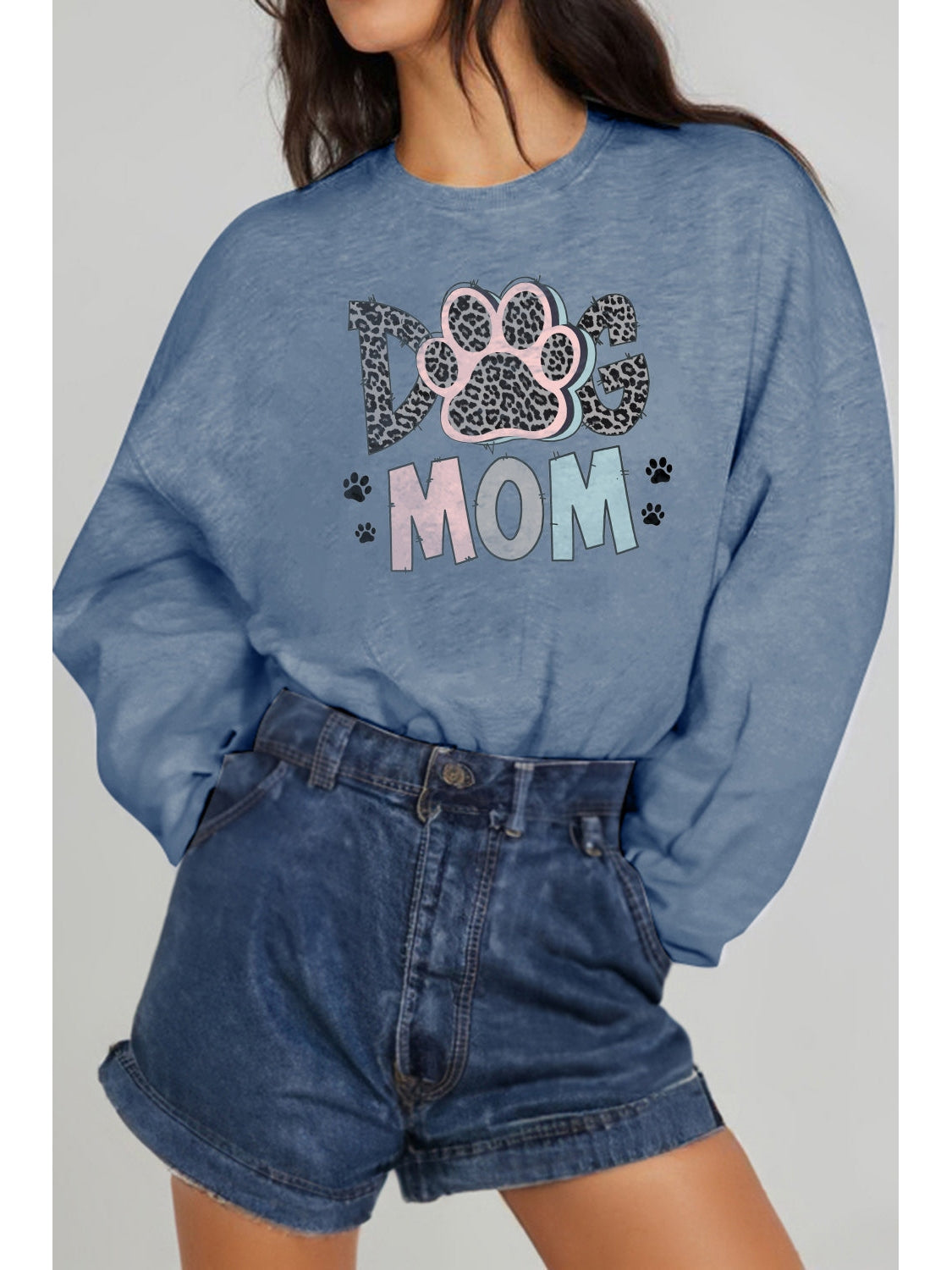Simply Love Simply Love Full Size DOG MOM Graphic Sweatshirt NicholesGifts
