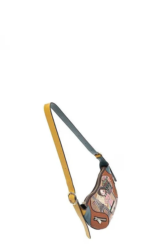 Nicole Lee USA Eco-Leather Saddle Bag Trendsi