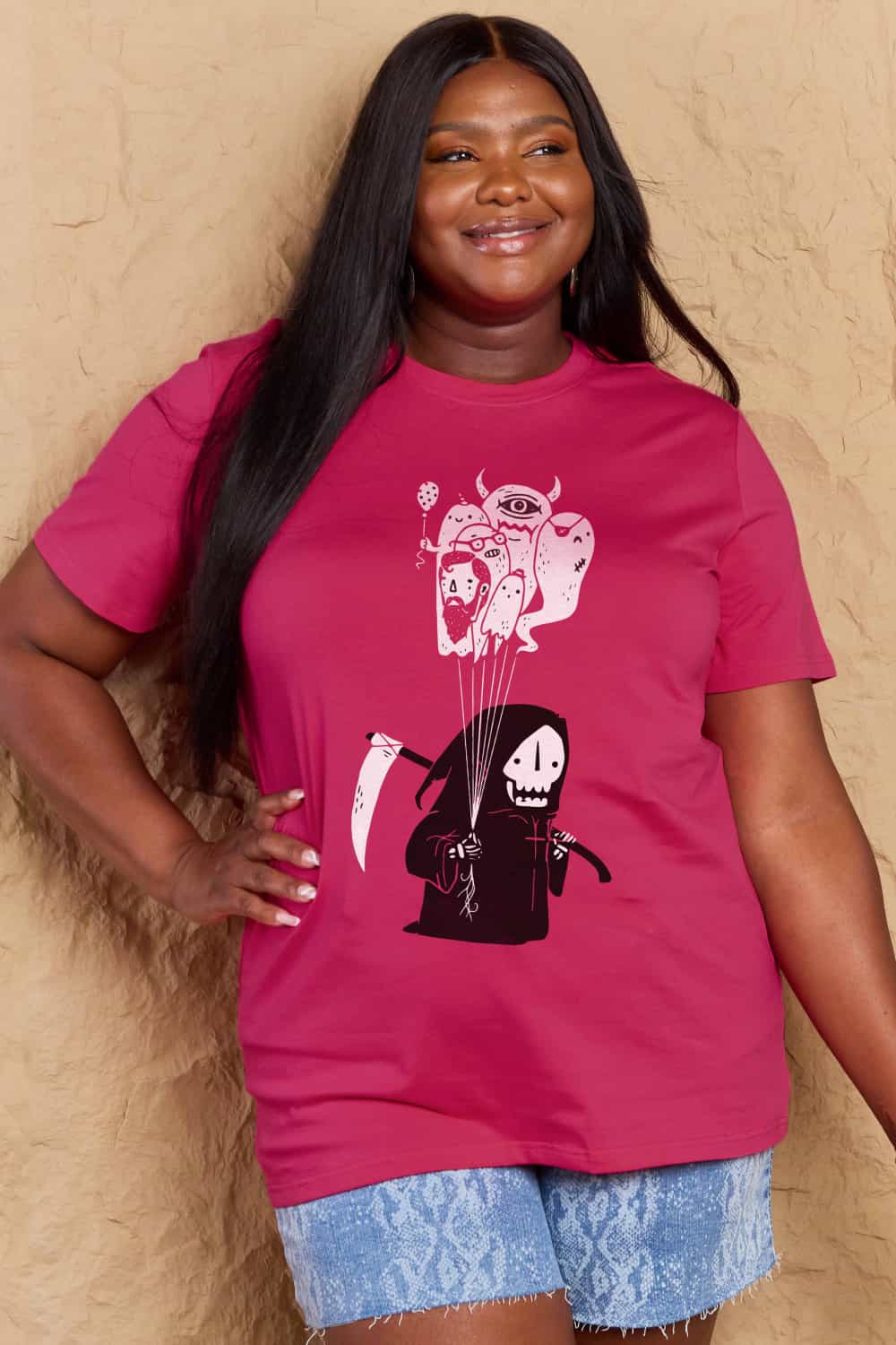 Simply Love Full Size Death Graphic T-Shirt NicholesGifts