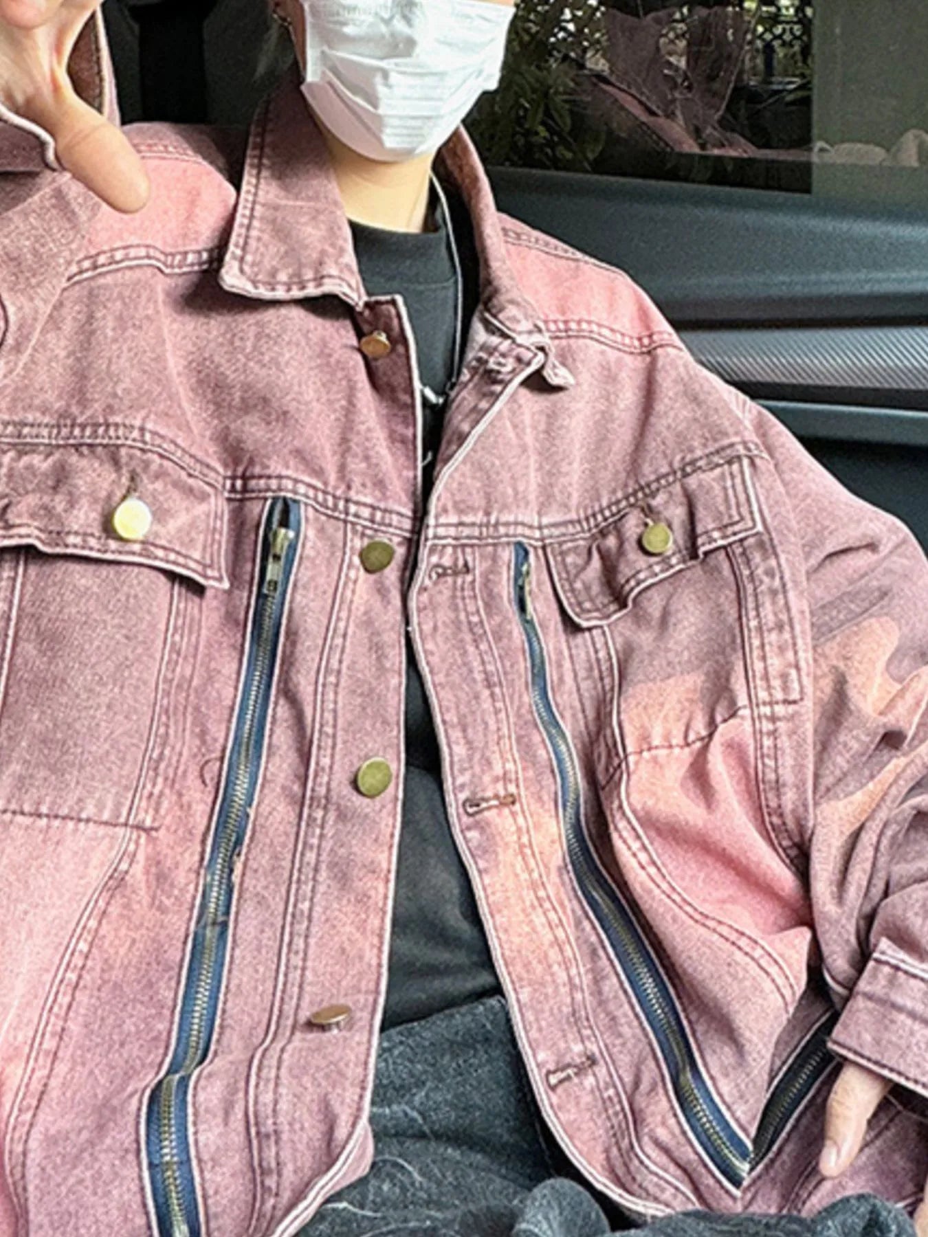 Men's Plus Size Button Up Long Sleeve Denim Jacket Trendsi
