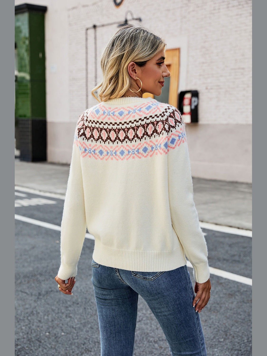Round Neck Raglan Sleeve Sweater nicholesgifts