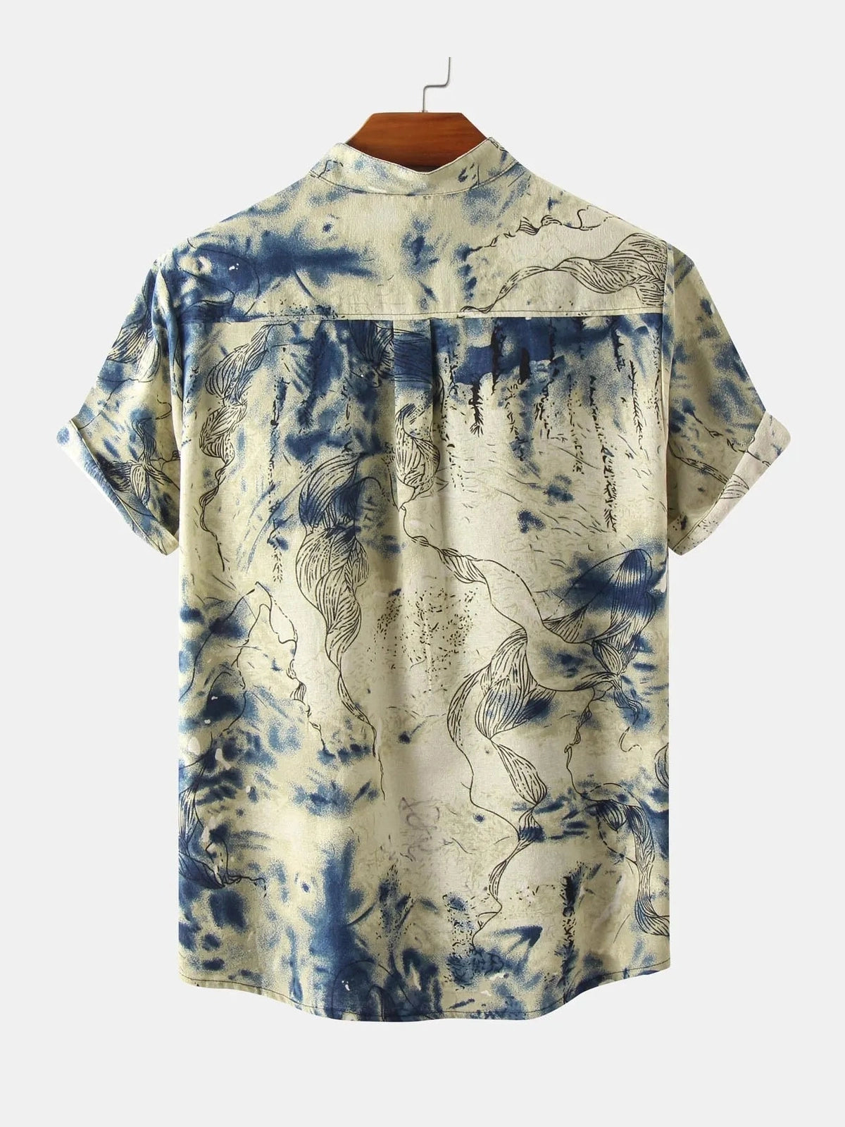 Men's Vintage Print Short Sleeve Shirt Trendsi