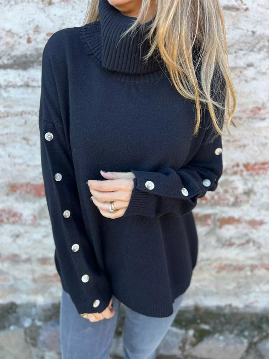 Full Size Turtleneck Long Sleeve Sweater Plus Size