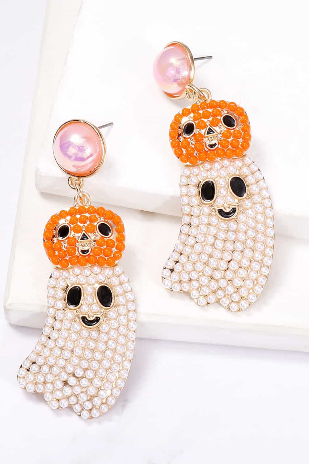 Women Halloween Ghost Shape Dangle Earrings NicholesGifts