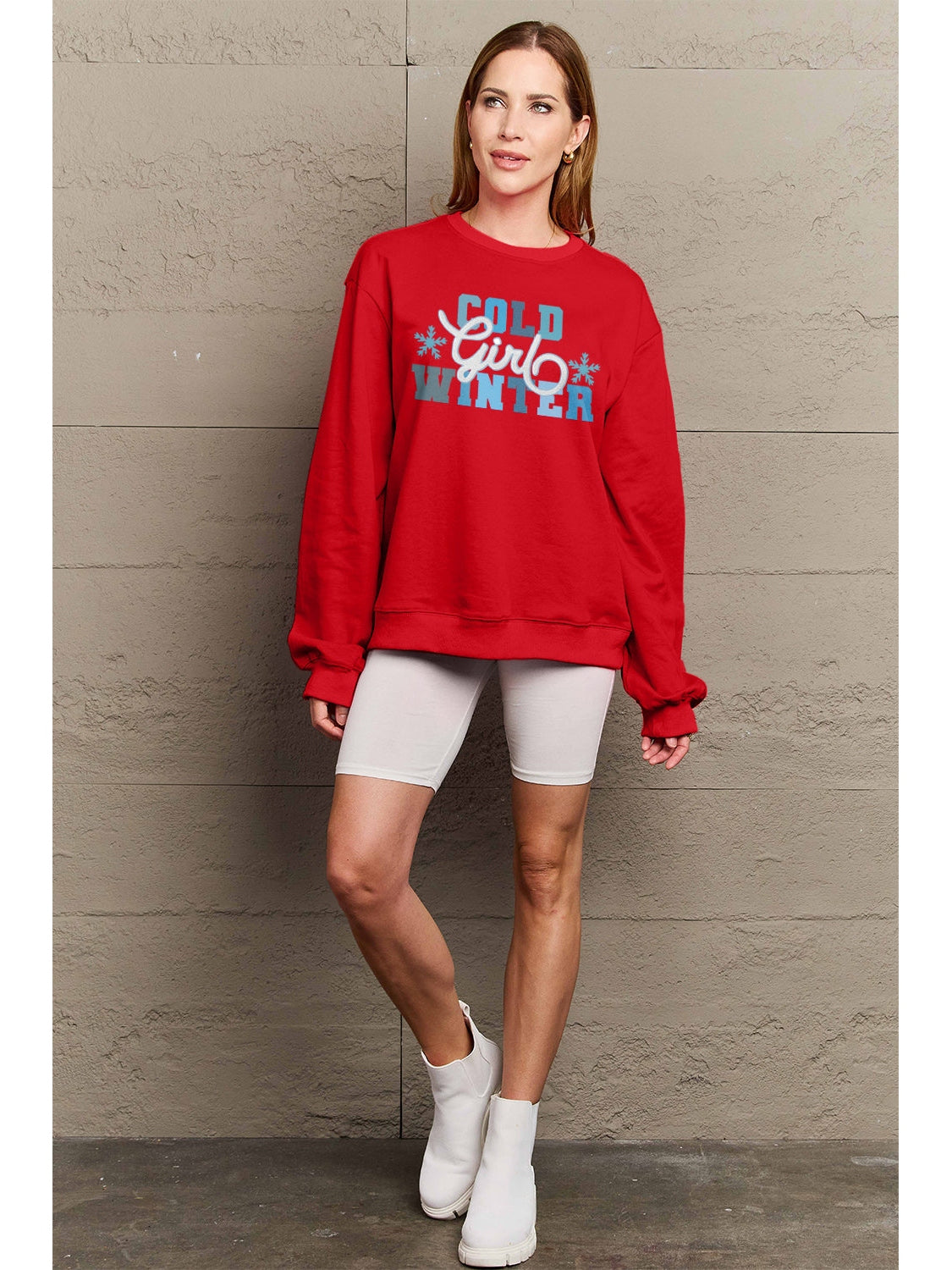 Simply Love Full Size COLD WINTER Graphic Long Sleeve Sweatshirt NicholesGifts