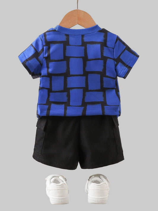 Baby and Toddler Boys Printed Short Sleeve Tee and Shorts Set nicholesgifts