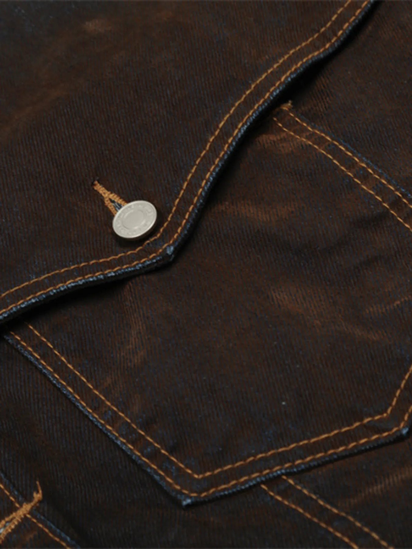 Men's Button Up Long Sleeve Denim Jacket Trendsi