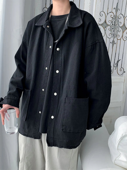 Men's Button Up Long Sleeve Jacket Trendsi
