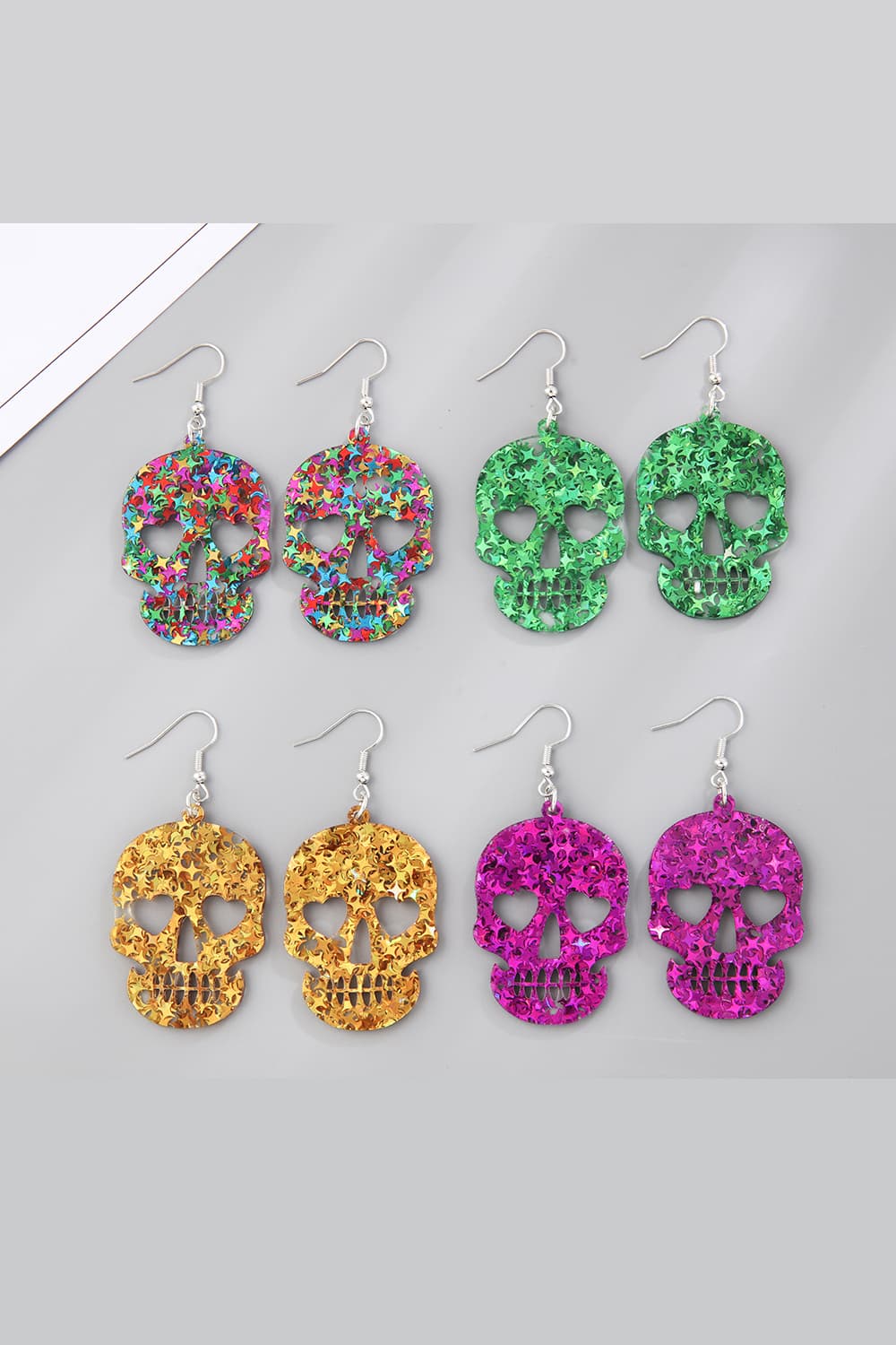 Women Acrylic Skull Drop Earrings NicholesGifts