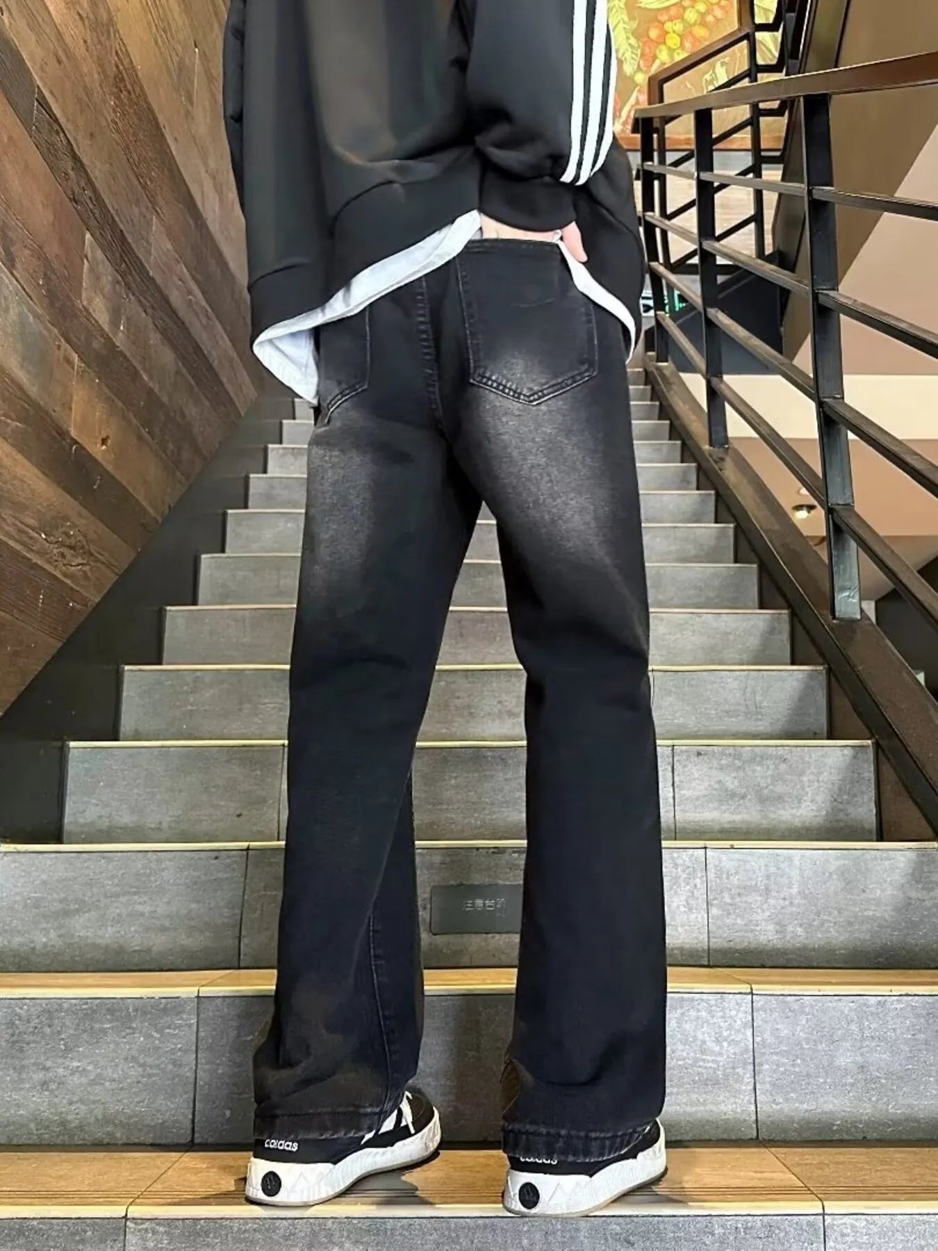 Men's Full Size Wide Leg Jeans Plus Size
