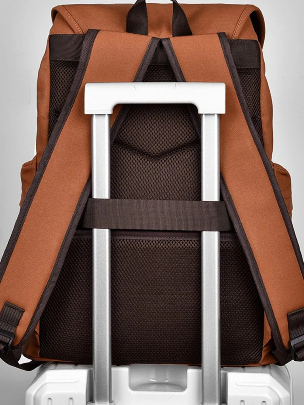 Multi Pockets Adjustable Strap Canvas Backpack Bag Trendsi