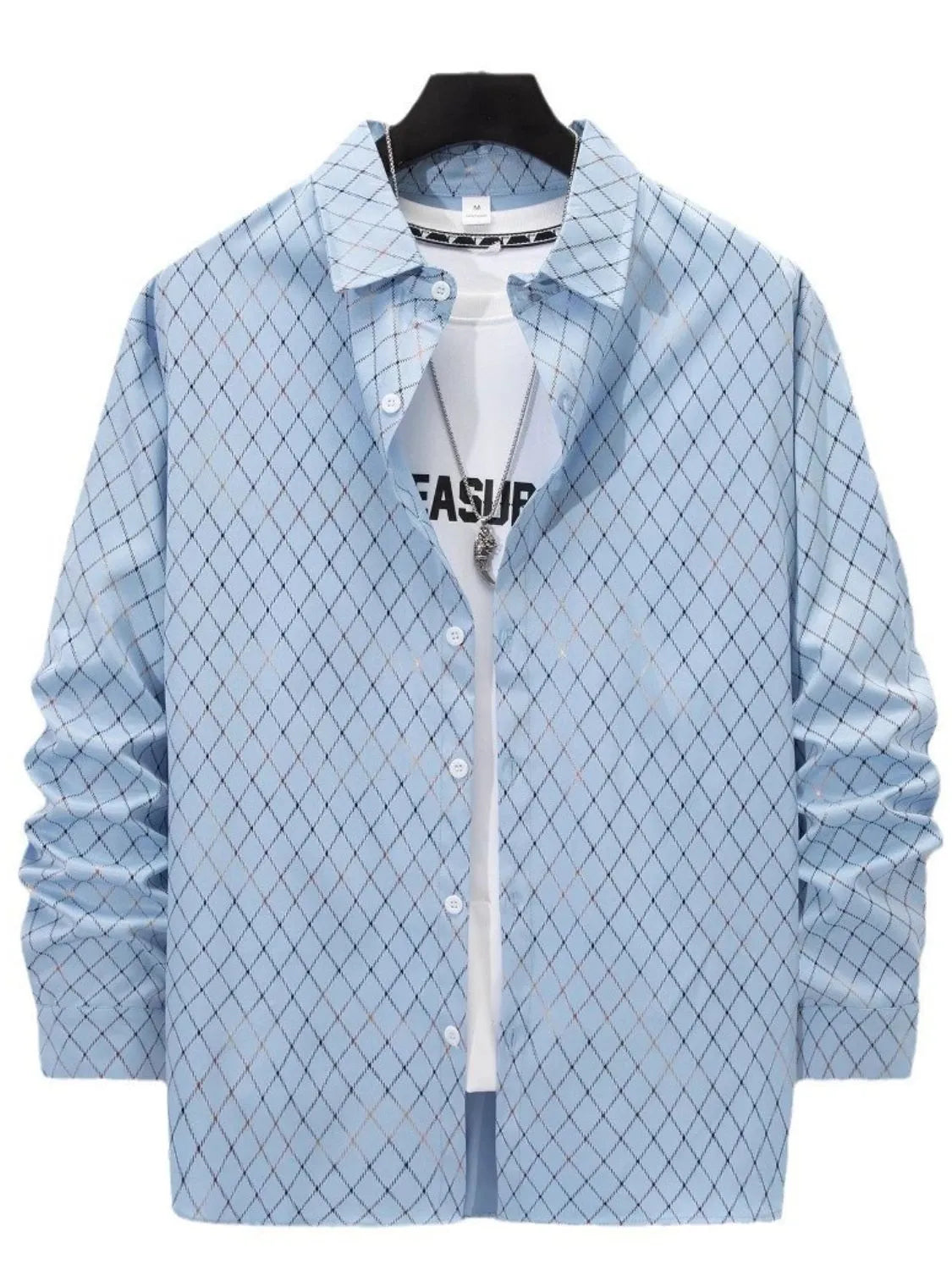 Men's Full Size Button Up Long Sleeve Shirt Plus Size NicholesGifts