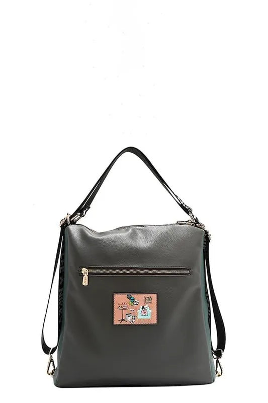 Nicole Lee USA Multifunction Adjustable Strap Eco-Leather Backpack Trendsi