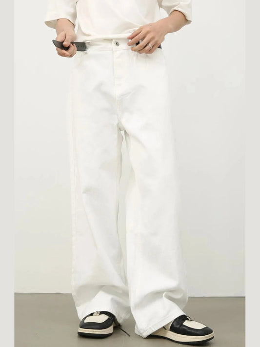 Men's Wide Straight Leg Jeans Trendsi