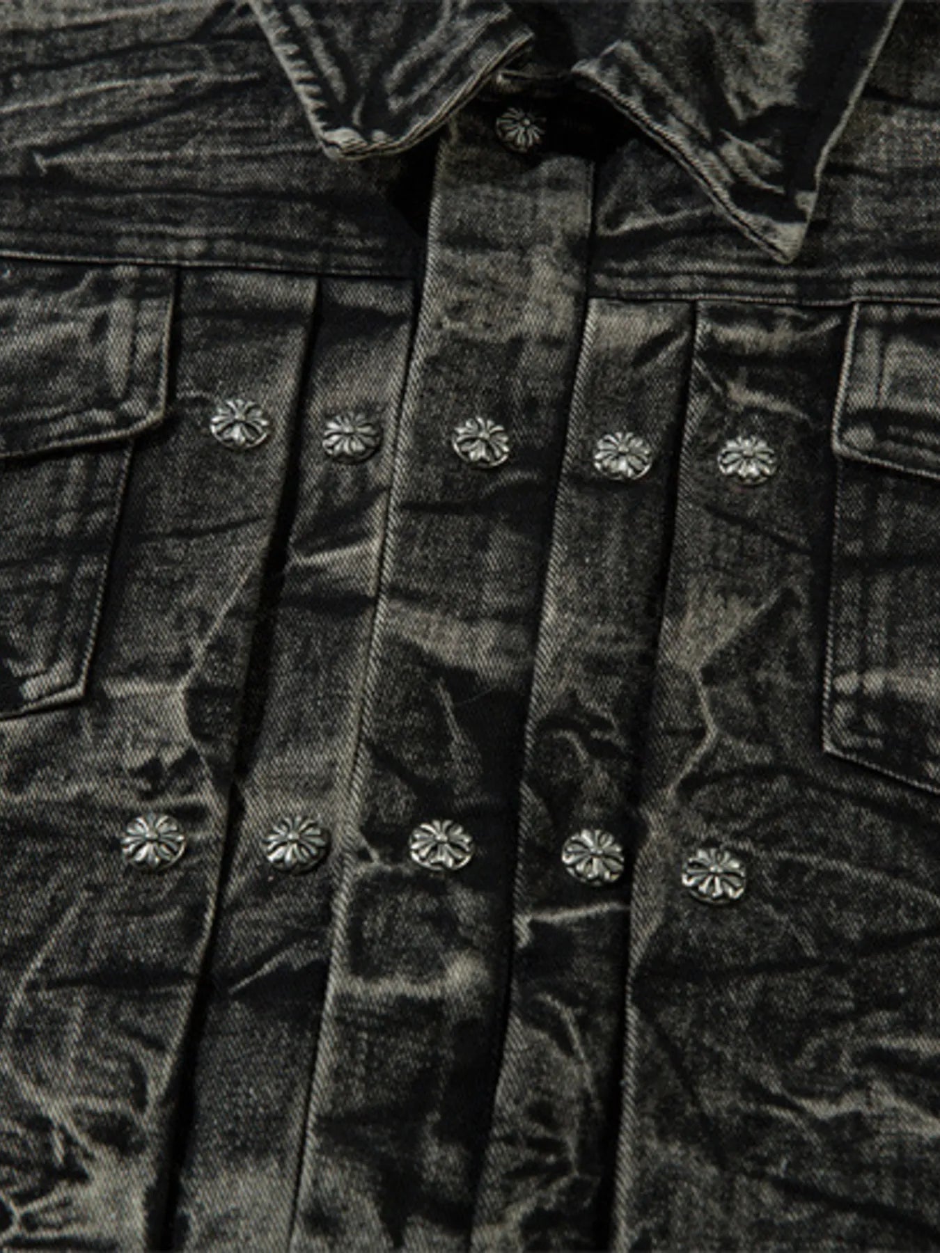Men's Washed Button Up Denim Jacket Trendsi