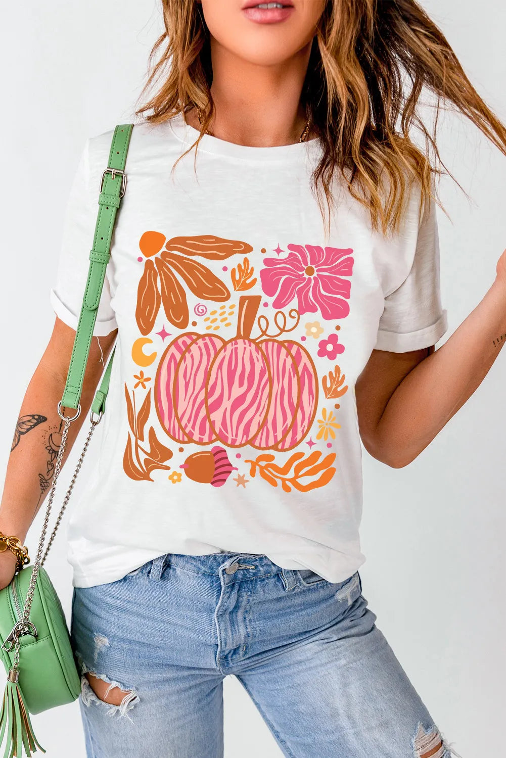 Graphic Round Neck Short Sleeve T-Shirt NicholesGifts