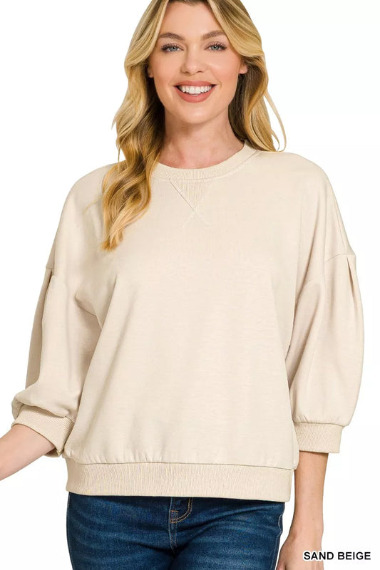 Zenana Scuba Dolman Sleeve Sweatshirt nicholesgifts