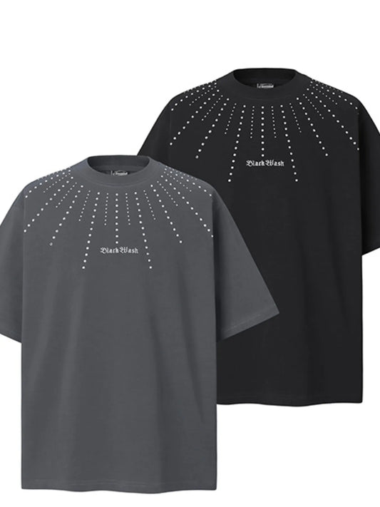 Men's Embellished Oversized Short Sleeve T-Shirt Trendsi