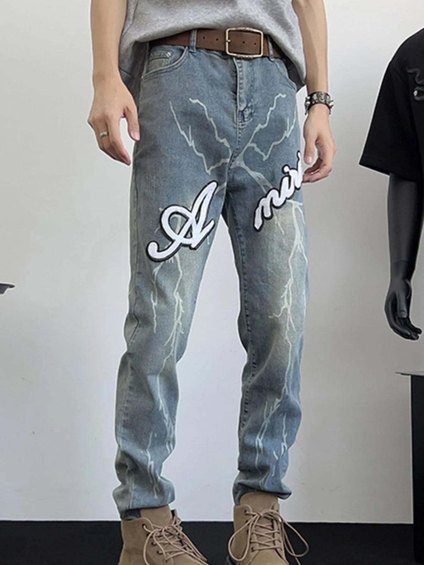 Men's Full Size Slim Fit Jeans Plus Size Trendsi