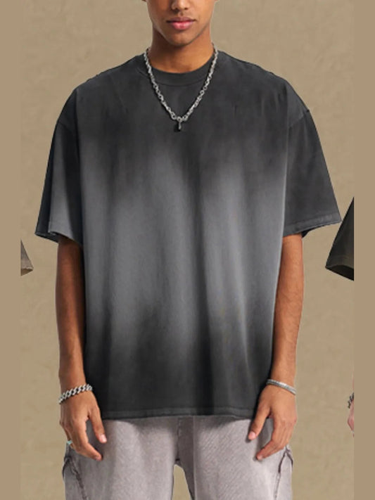 Men's Gradient Round Neck Half Sleeve T-Shirt Trendsi