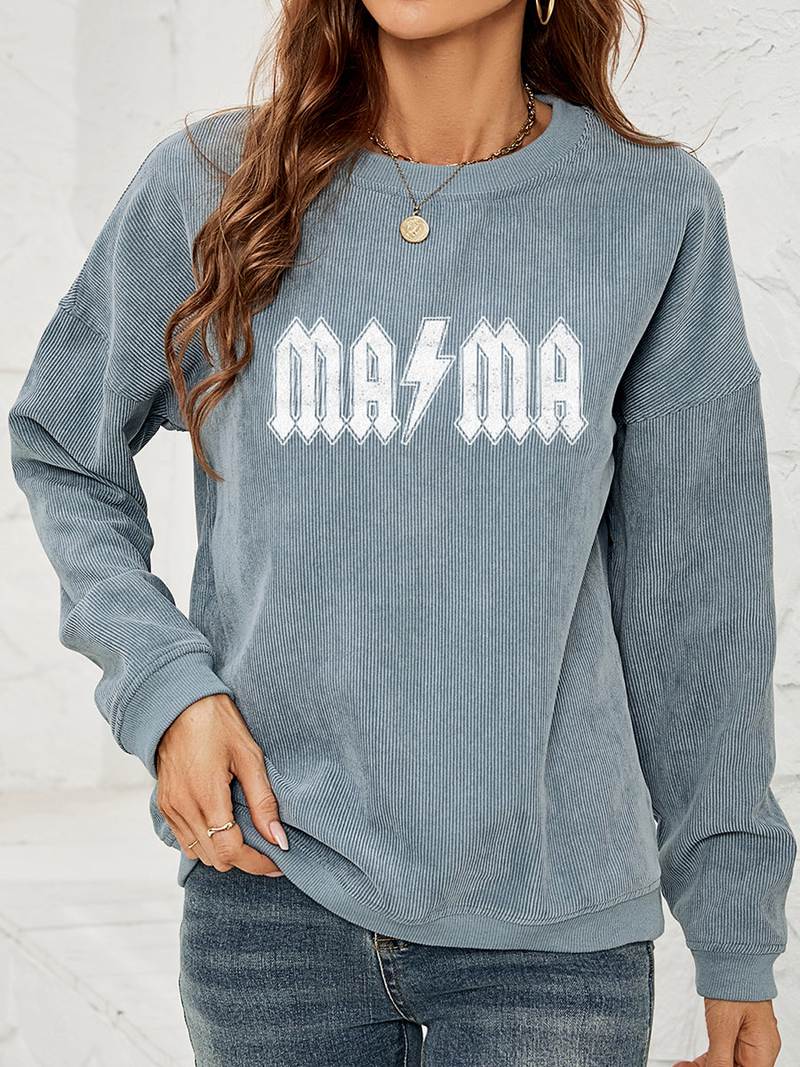 MAMA Graphic Dropped Shoulder Sweatshirt NicholesGifts