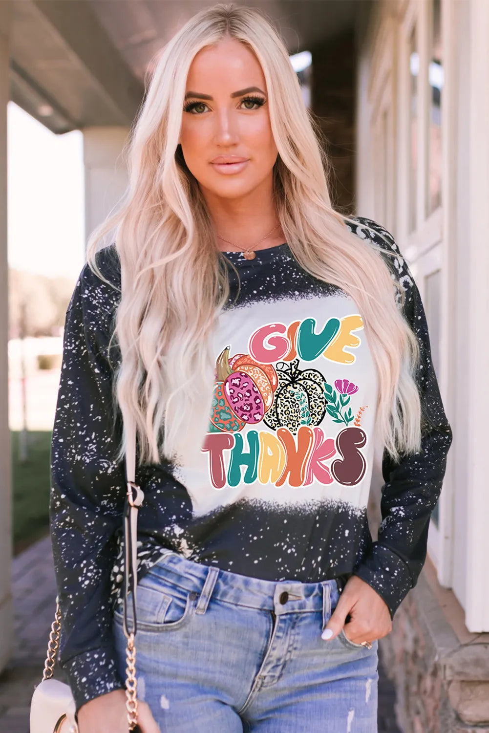 Pumpkin Graphic Round Neck Long Sleeve T-Shirt NicholesGifts
