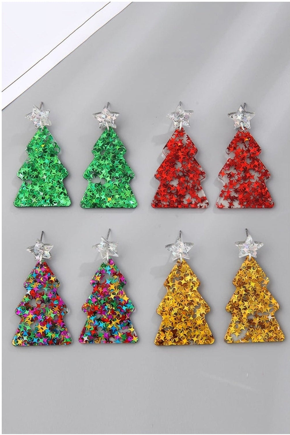 Women Christmas Tree Acrylic Earrings NicholesGifts
