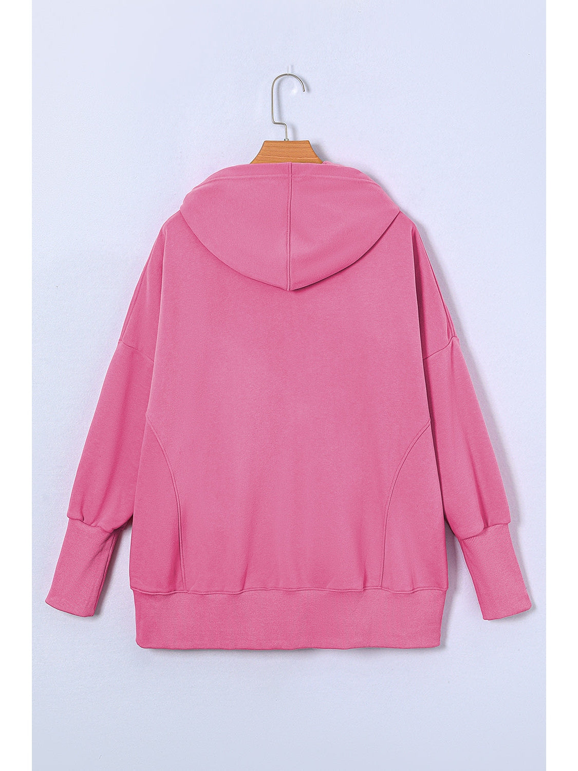 NicholesGifts Women Quarter-Snap Dropped Shoulder Hoodie NicholesGifts