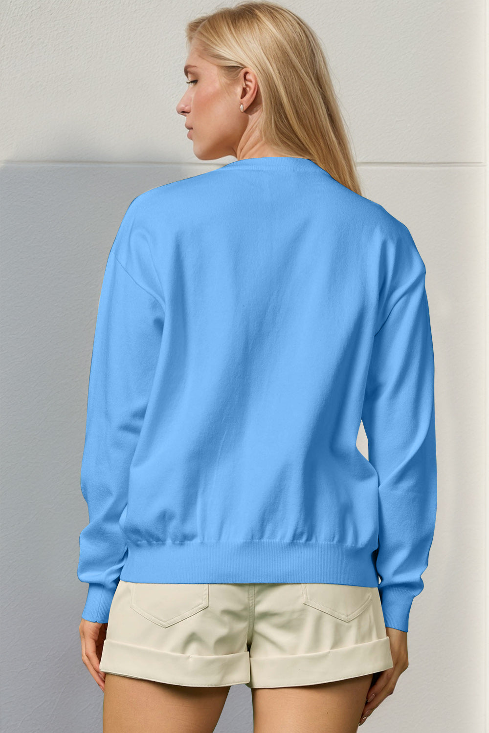 Double Take Full Size Sequin Nutcracker Long Sleeve Sweater NicholesGifts