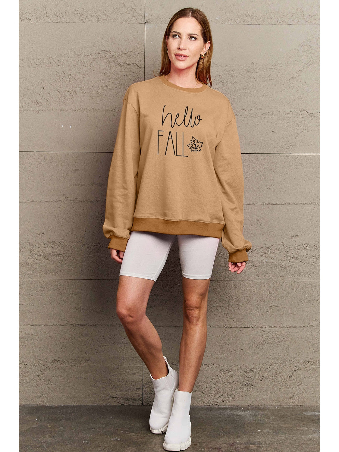 Simply Love Full Size HELLO FALL Graphic Sweatshirt NicholesGifts