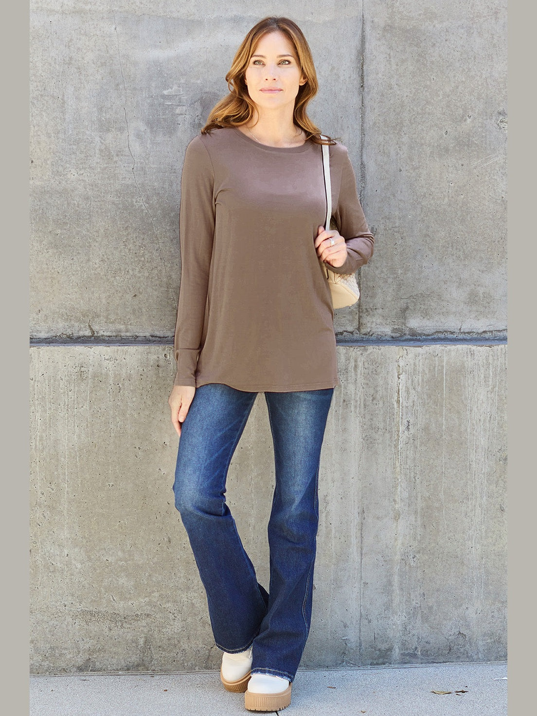 Basic Bae Full Size Round Neck Long Sleeve Top