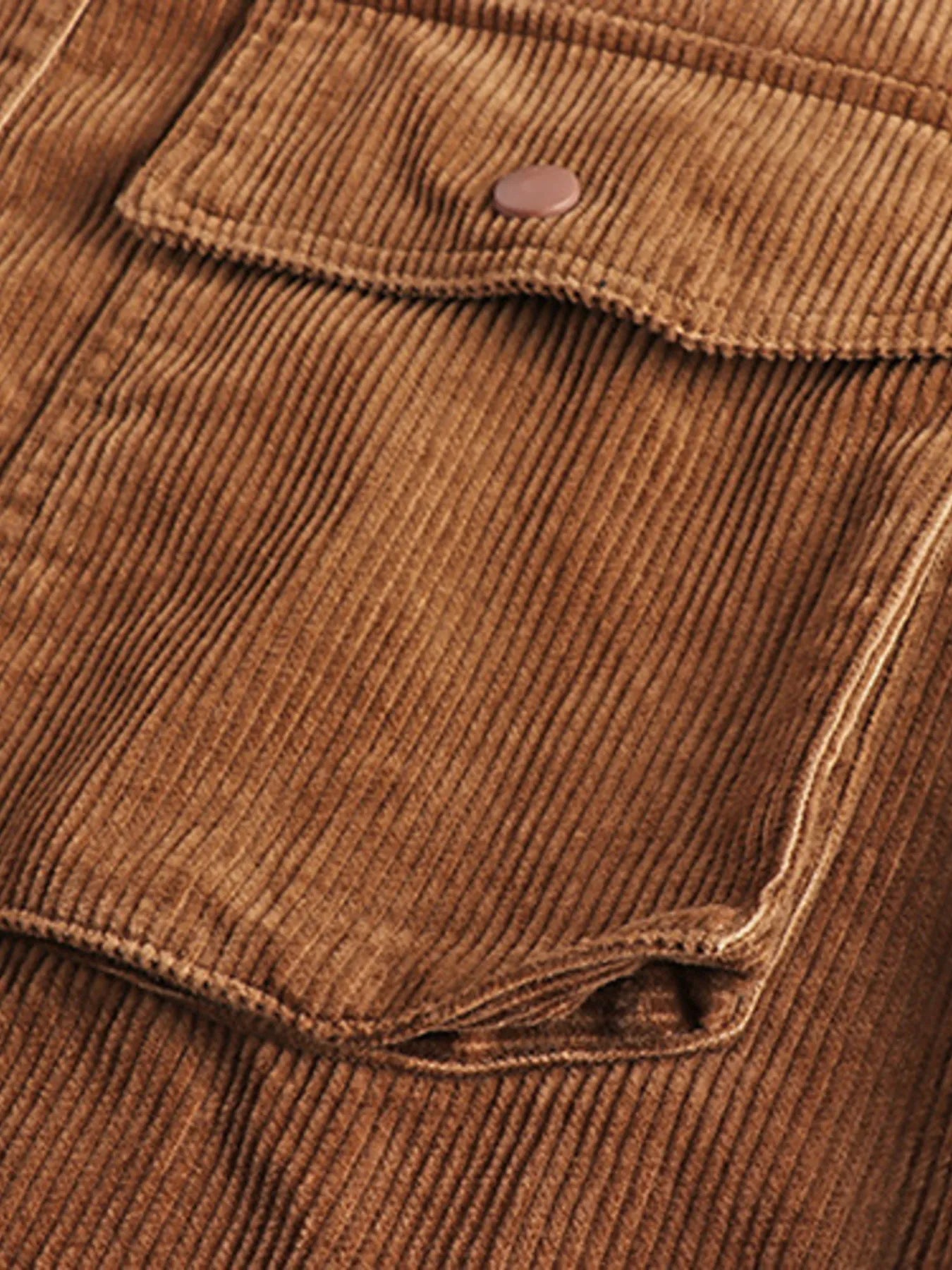 Men's Plus Size Corduroy Button Up Long Sleeve Jacket Trendsi