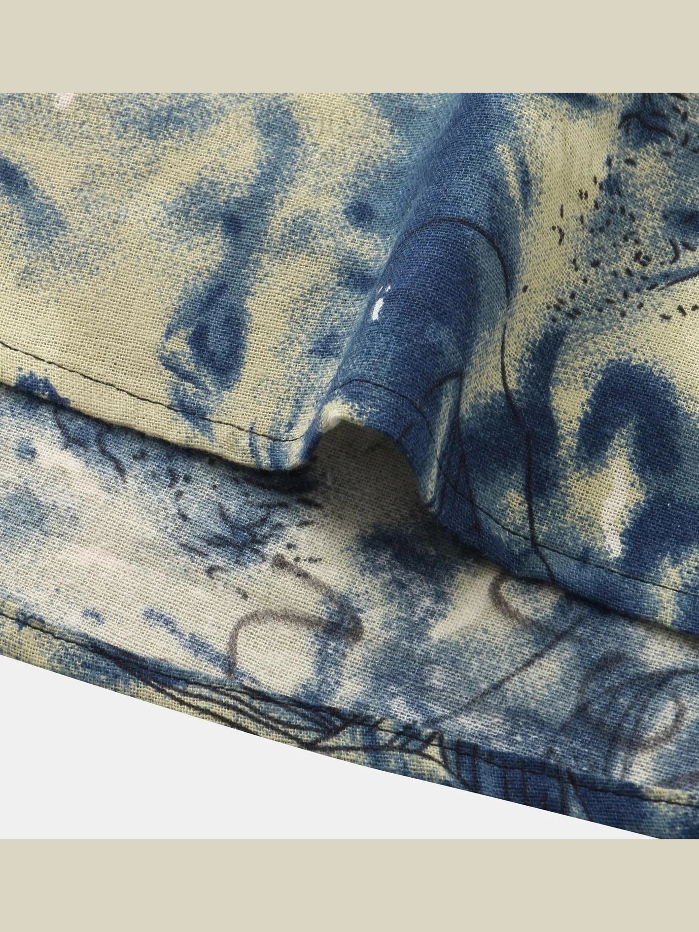 Men's Vintage Print Short Sleeve Shirt Trendsi