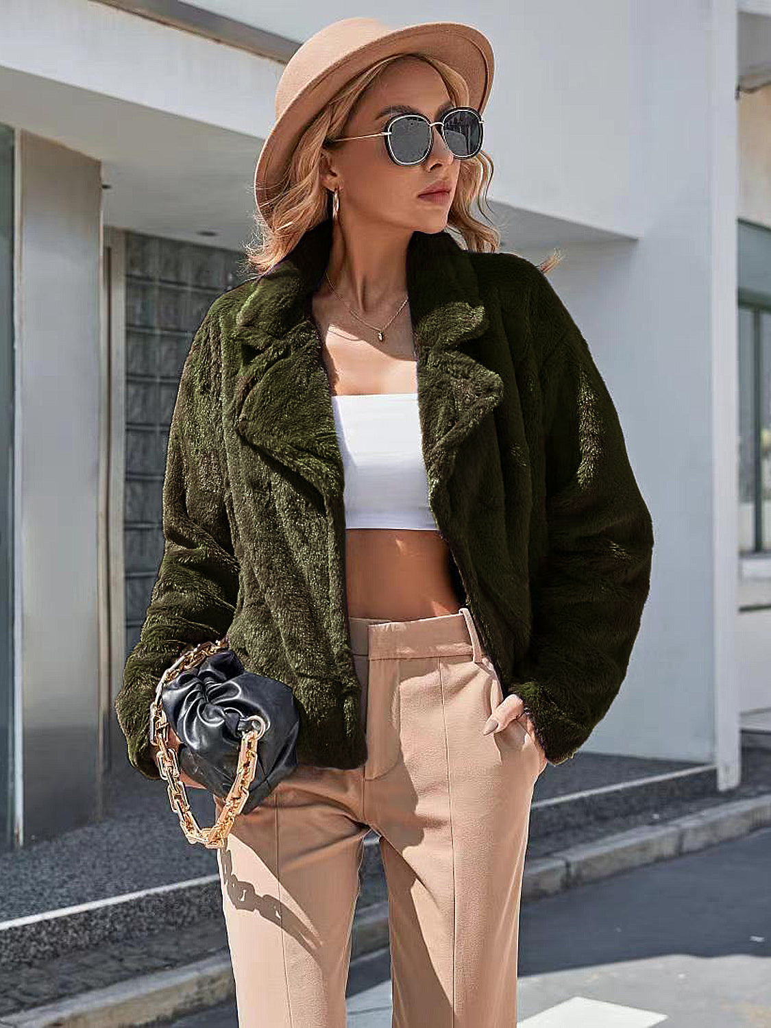Women Ivy Lane Plush Open Front Dropped Shoulder Jacket NicholesGifts