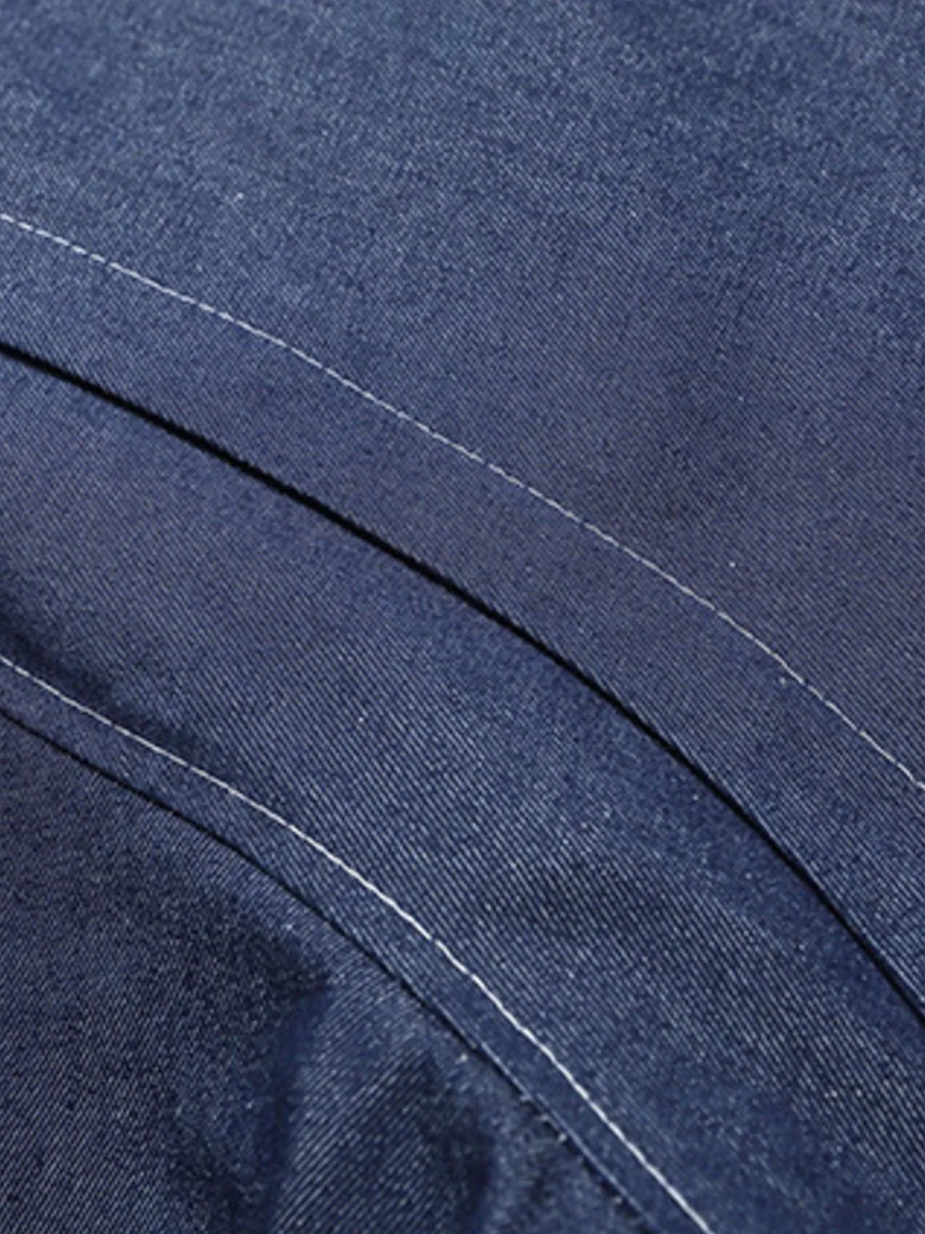 Men's Snap Down Long Sleeve Denim Jacket