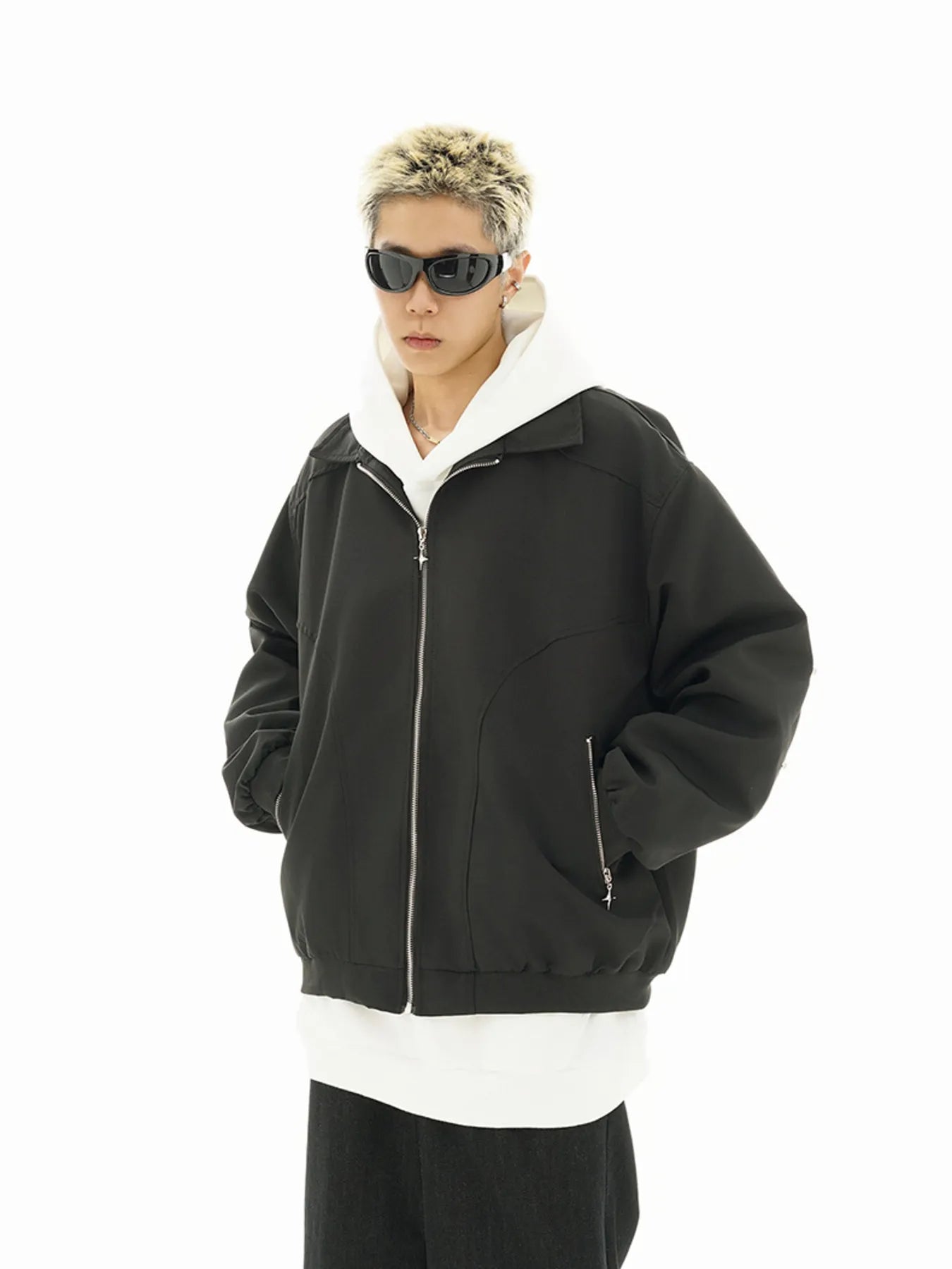 Men's Zip Up Long Sleeve Jacket Trendsi