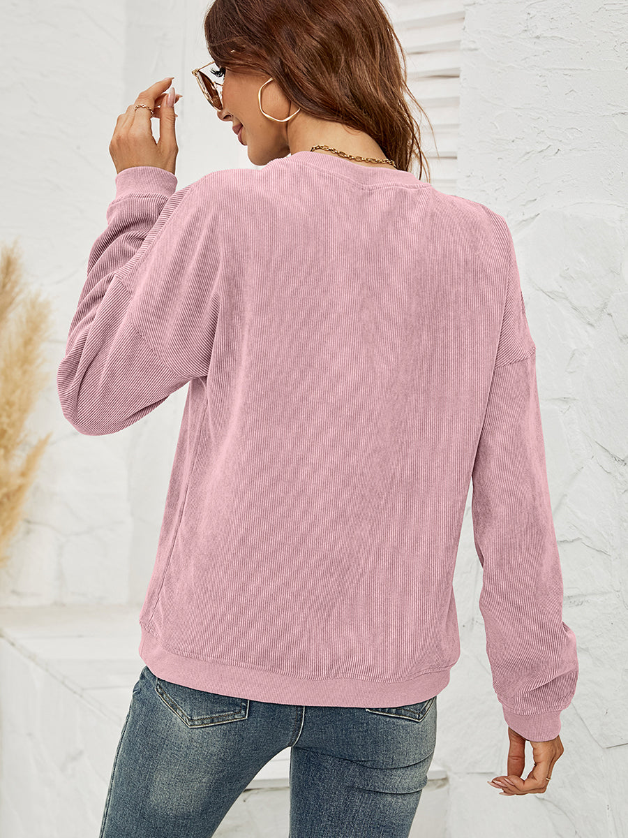 Women American Graphic Dropped Shoulder Sweatshirt NicholesGifts
