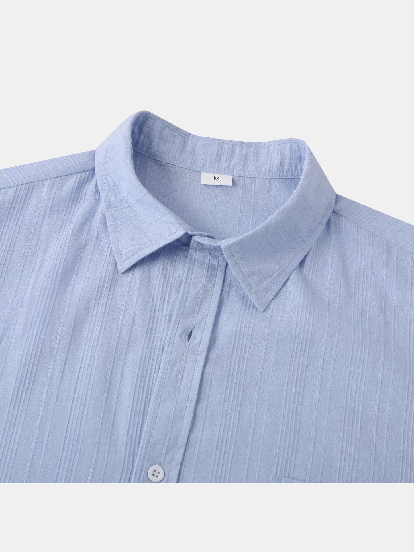 Men's Short Sleeve Button Down Shirt with Chest Pocket Trendsi