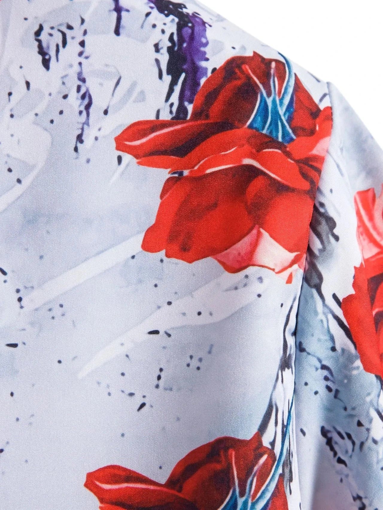 Men's Floral Print Short Sleeve Shirt Trendsi