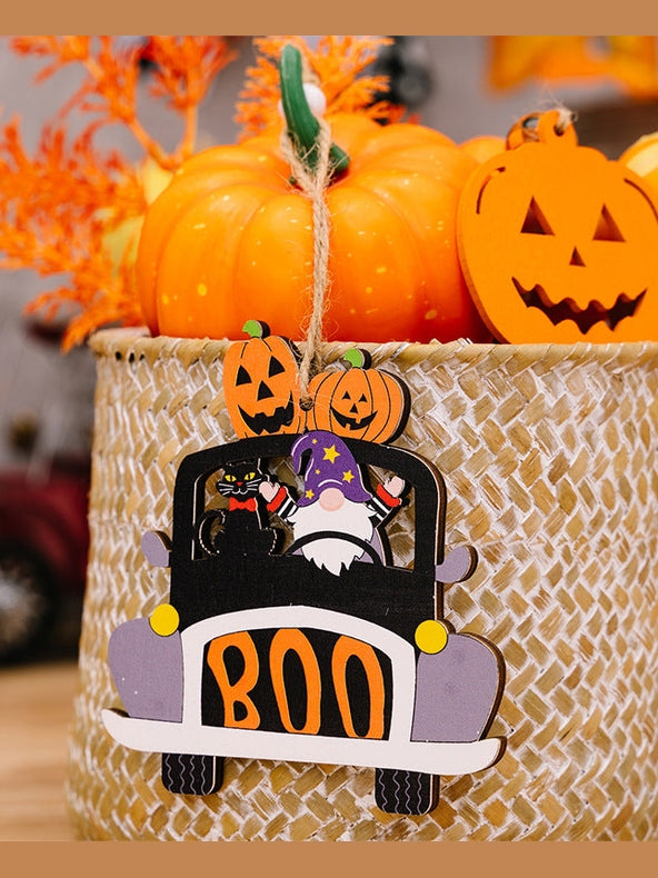 4-Piece Halloween Element Car-Shape Hanging Widgets