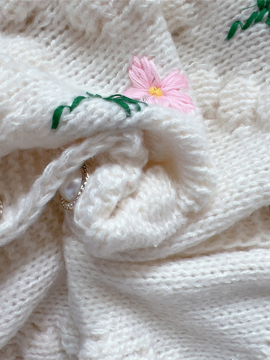 NicholesGifts Women Floral Button Up Round Neck Long Sleeve Cardigan