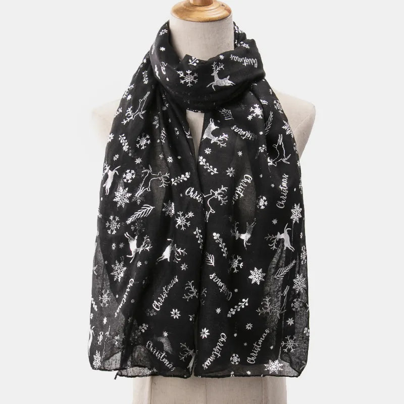 Christmas Element Polyester Scarf Trendsi