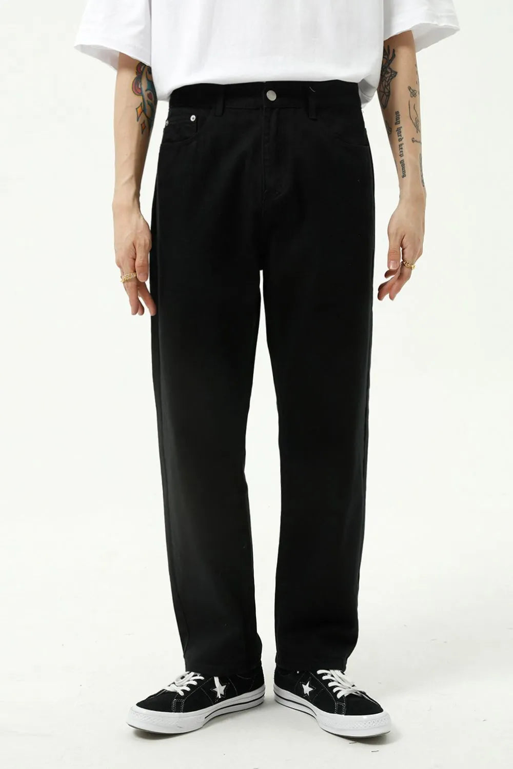 Straight Leg Jeans with Pockets Trendsi