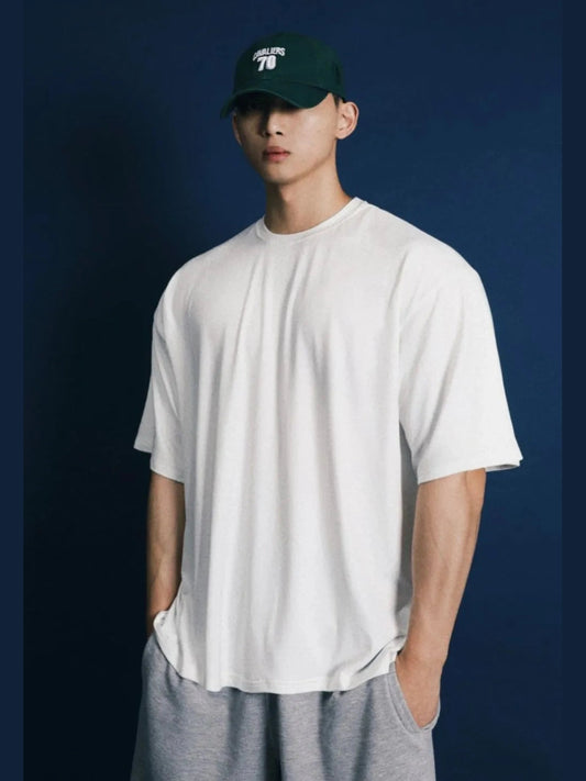 Men's Plus Size Round Neck Half Sleeve T-Shirt Trendsi