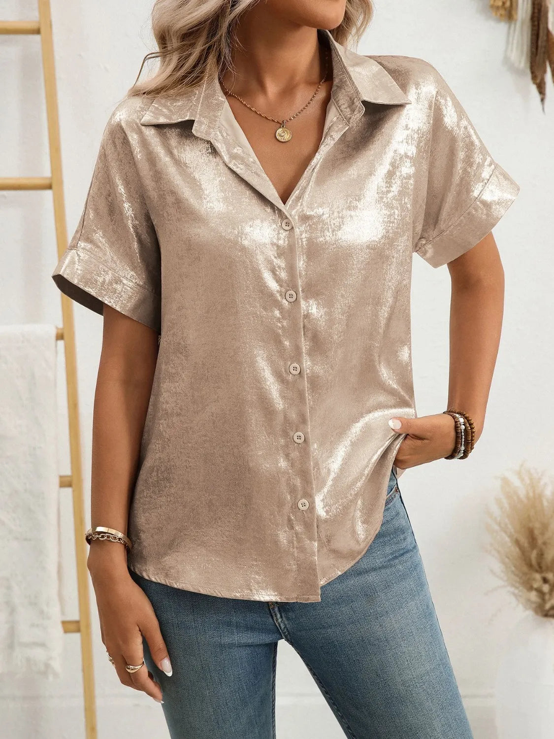 Button Up Short Sleeve Shirt