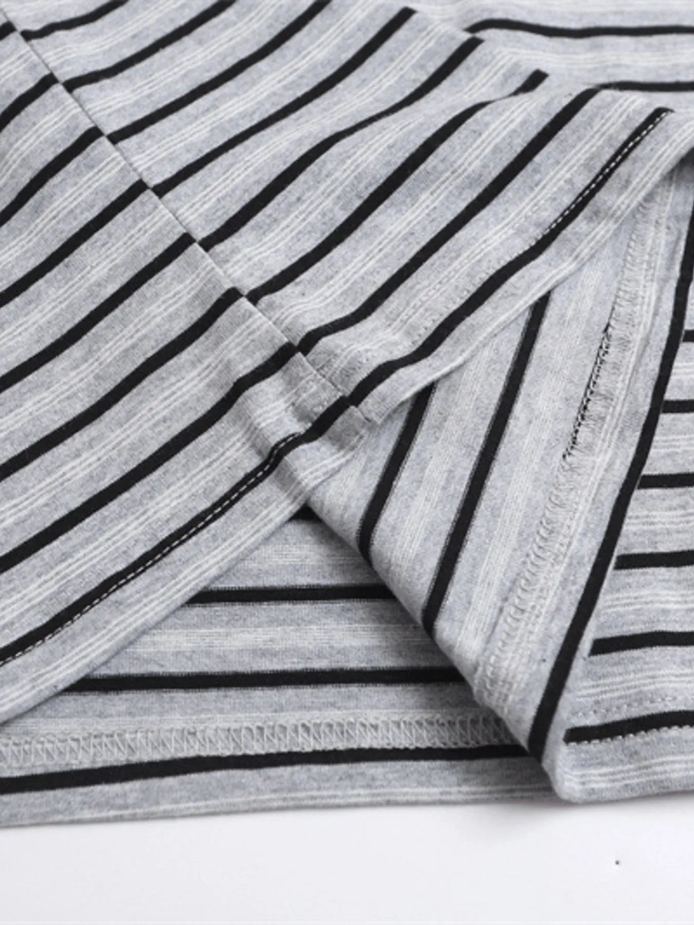 Men's Oversized Striped Short Sleeve Polo Shirt