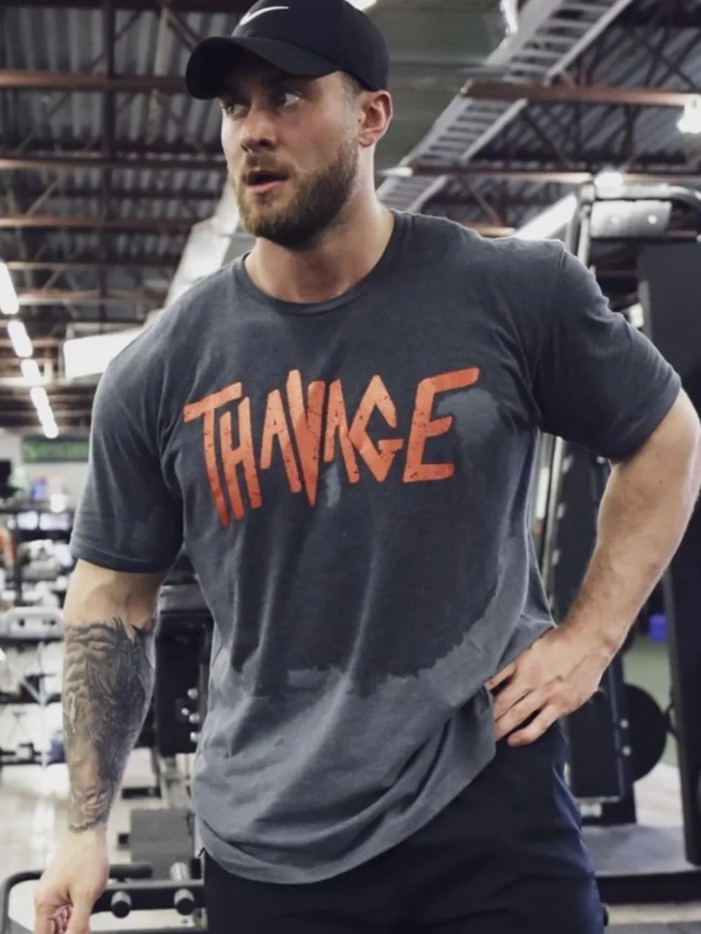 Men's Plus Size Letter Graphic Round Neck Short Sleeve T-Shirt Trendsi